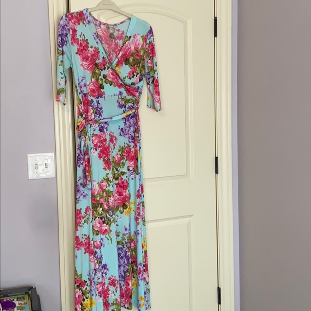 Pinkblush Floral Print Maxi Dress